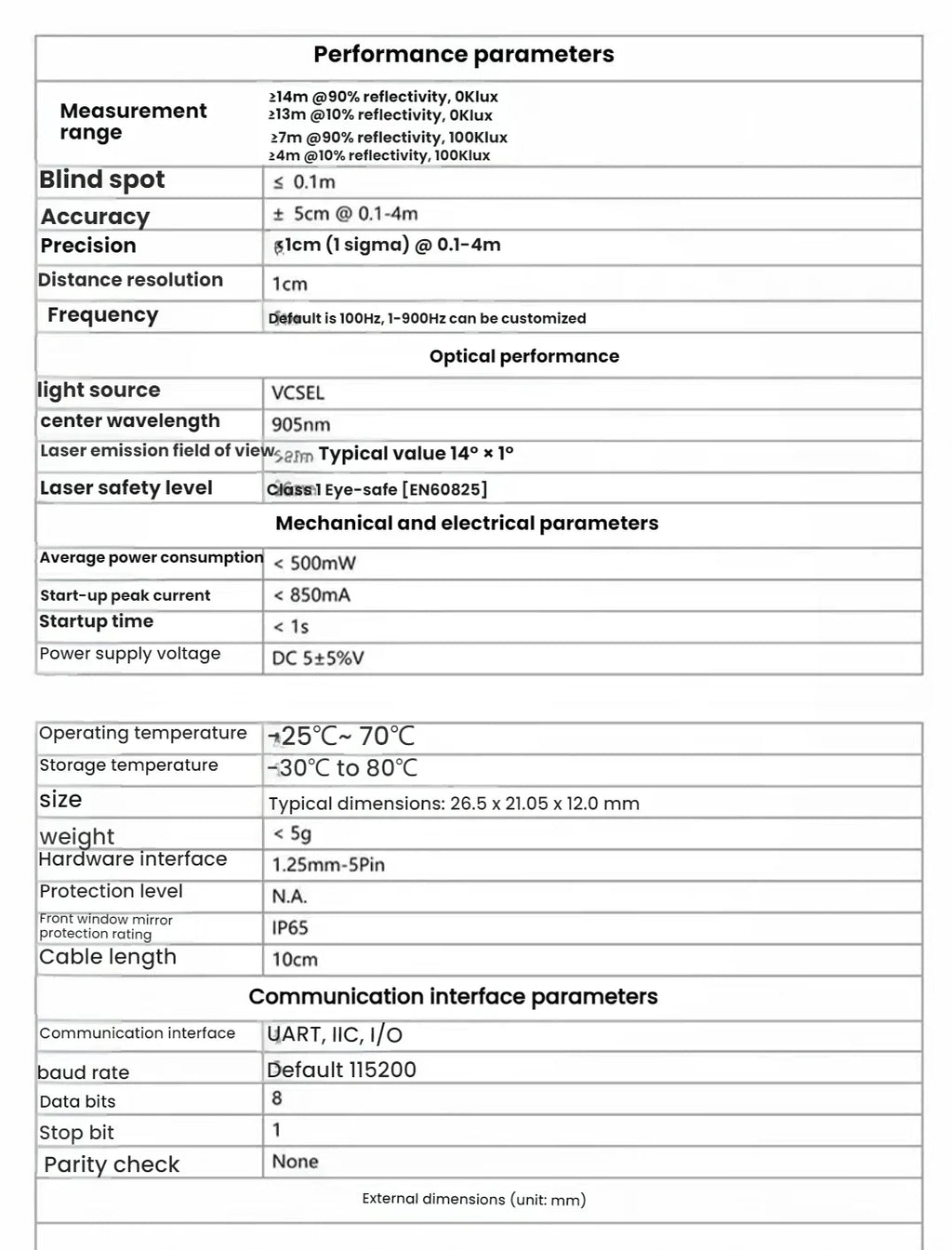 Tof LIDAR drone TF - NOVA 3 - 14m |single - point - LidarTechSolutions